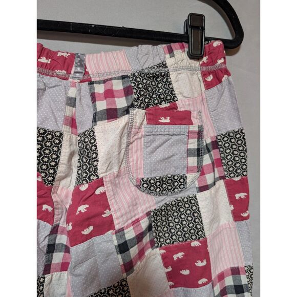 Aerie Women's Pink Gray Black Patchwork Quilted Plaid Pajama‎ Pants Size Medium - Picture 7 of 10